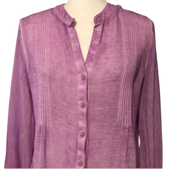 Soft Surroundings Blythe Lace Washed Tunic Shirt - Picture 3 of 8